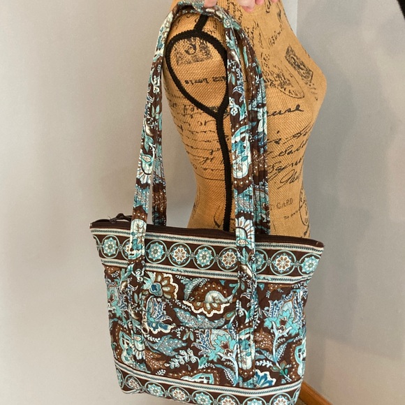 Vera Bradley Handbags - Vera Bradley Java Blue Tote Bag Made in USA